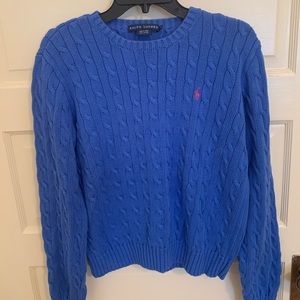 Polo cable knit sweater